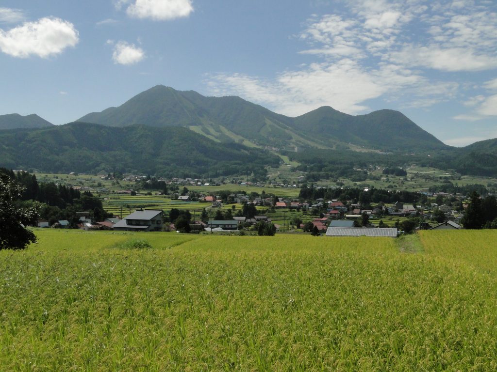 ペンションアウラがある木島平村の風景