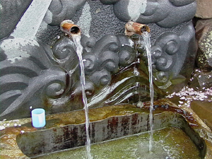 龍興寺清水の取水口