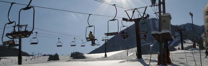 木島平スキー場のゲレンデ風景
